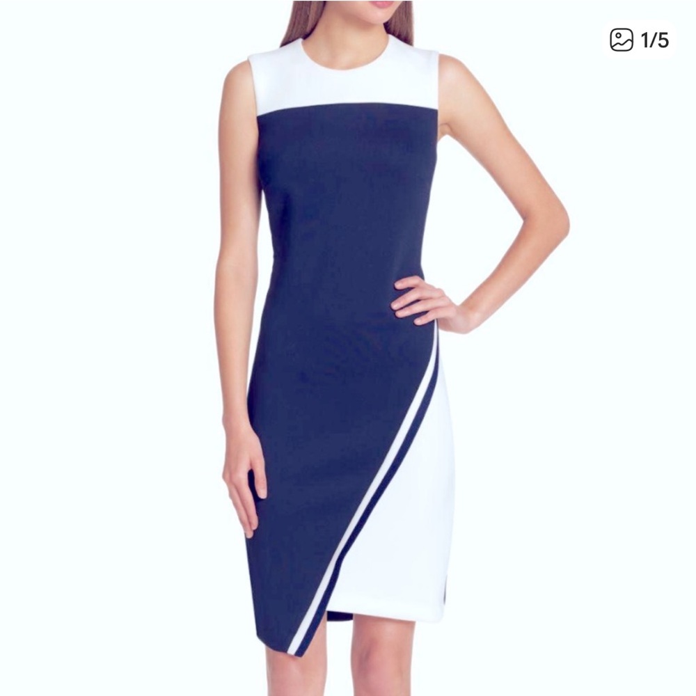 Tommy Hilfiger Blue and White Asymmetrical Dress - Picture 5 of 5